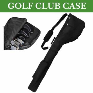 #424 ゴルフケース 練習用 メンズ レディース 軽量 持ち運び クラブケース バッグ ショルダーストラップ 大容量 ポケット