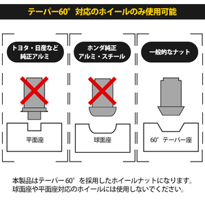 ロング ホイールナット ガンメタ 貫通ナットタイプ 17HEX M12ｘP1.5 48mm 20pcs ソケット付き ホイール ナット スタンス USDM JDMの画像10