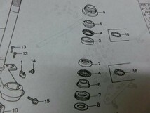 純正セット*6V 初期 カブト シャリー　Ｒ＆Ｐ　*ステムベアリング　レース　スレッド　コーン etc_画像2