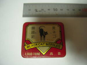 【SP用鉄針　缶ケース】「黒ネコ　LOUD TONE」