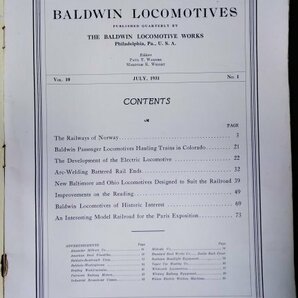 S368 戦前 昭和6年 鉄道資料【BALDWIN LOCOMOTIVES Vol.10 JULY 1931 No.1／BLW アラスカ鉄道 蒸気機関車 停車場 ／写真多数 84頁】の画像2