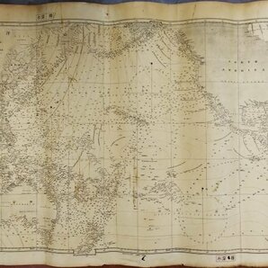 S238 戦前 昭和13年 歴史郷土資料【太平洋 海図・竹島記載有 水路部発行／支那 朝鮮 鬱陵島 臺灣 樺太 旧日本海軍省・水深 灯台／銅版刷】の画像1