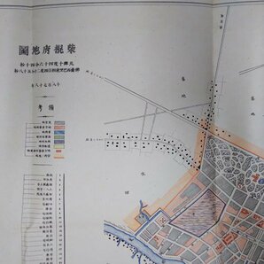 S121 戦前 昭和期 歴史郷土資料【柴棍府地図・ベトナム ホーチミン市／越南 サイゴン 胡志明市・軍用地 海軍局 区画 城郭 河川／銅版彩色】の画像2