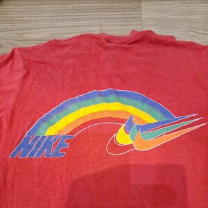 ヴィンテージ NIKE USA製 青タグ レインボーTシャツ /検 ゴツナイキ 筆記体 風車 浮世絵