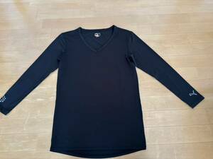 PUMA Puma V neck long sleeve shirt inner black M