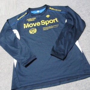 ★デサント MOVE SPORT 長袖Tシャツ Lサイズ 紺の画像1