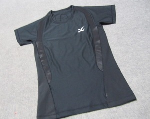 ★ Wacoal CW-X сетчатая футболка сетки L Black Black