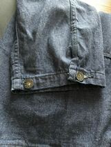 日本製 ■ Post O'alls 8oz Denim アーミーシャツ M 綿100%■ ファティーグ 米軍us army ヴィンテージ ミリタリー corona_画像5