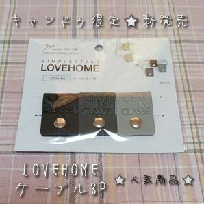 【新品・新作】 キャンドゥ LOVEHOME ケーブル 3P ブラック系