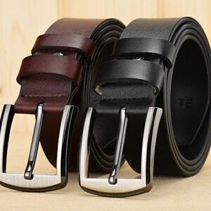 * special price 2 pcs set high class Italian leather belt cow leather original leather free size men's belt black Brown BS02 1 jpy 