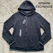 新品未使用●希少XLサイズ●アルマーニ エクスチェンジ ARMANI EXCHANGE ジップアップパーカー ジャケット ブルゾン パーカー メンズ 黒 _画像1