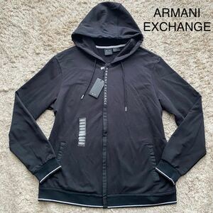 新品未使用●希少XLサイズ●アルマーニ エクスチェンジ ARMANI EXCHANGE ジップアップパーカー ジャケット ブルゾン パーカー メンズ 黒 