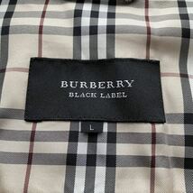 極美品/Lサイズ/BURBERRYBLACKLABEL バーバリーブラックレーベル ジャケット ブルゾン ナイロン ジップアップ ノバチェック 春物 千鳥格子_画像7