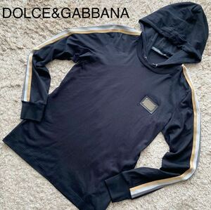 Extreme Beauty/L Size/Dolce &amp; Gabbana Dolce &amp; Gabbana Metal Plate Bide Line Pullover Parker Худи Долгаба Черный Черный