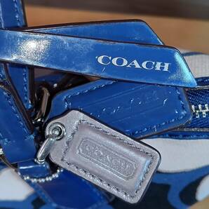 限定版？ レア COACH コーチ №C1373-25123 花柄 ブルー ポピー フローラル ショルダーバッグ  トートバッグ の画像4