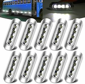 X-STYLE サイドマーカーランプ 12V 24V 白 4連LED 車幅灯 リアサイドライト 信号灯 トラック トレーラー バス
