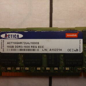 管理番号 R-005 / ECC Registeredメモリ / DDR3 / 16GB / 8枚セット / ゆうパケット発送 / 動作未確認 / ジャンク扱いの画像3