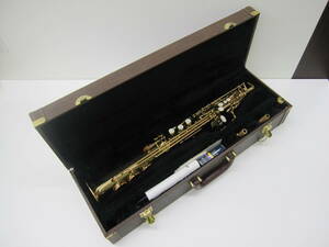 129 楽器祭 ミネルバ ソプラノサックス MSS56A 使用品 自宅保管品 MINERVA saxophone 木管楽器 ゴールド ハードケース付き