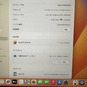 難あり MacBook 12-inch 2017 Core i7 メモリ8GB ストレージ256GB Webカメラ 無線LAN 英語キー SK2404-49の画像9