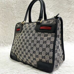 GUCCI グッチ ハンドバッグ GGキャンバス シェリー シェリーライン レザー ミニボストン レディース メンズ オールドグッチ 1円の画像1