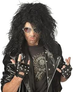 Heavy Metal Rocker Black Adult Wig ヘビーメタルロッカーブラック大人ウィッグ サイズ：One-S