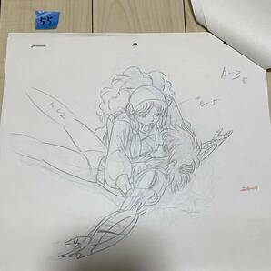 管55 聖闘士星矢 原画（下書き原画) セット フレア＆青銅聖闘士 白鳥座 キグナス 氷河 当時物・貴重な品！！の画像1