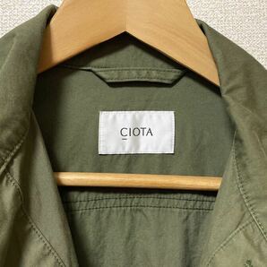 新品 定価42,900円 CIOTA シオタ スビンコットン ウェザー ジャングルファティーグジャケット ミリタリー ARMY US コットン の画像2