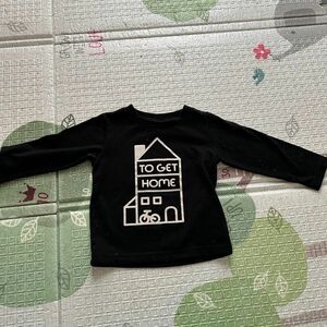 Tシャツ トップス 男の子 プリントTシャツ 黒 長袖 春 秋 90サイズ ベビー服 子供服ベビー服