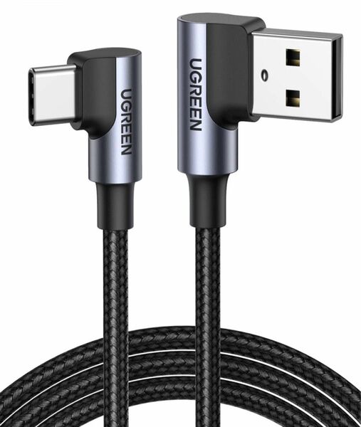 USB Type C L字 ケーブル 0.5m QC3.0/2.0対応