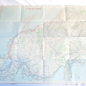 古い地図 日本道路公団 金沢建設局管内図 77ｘ94cm 昭和レトロ レトロ印刷物 パンフレットの画像3