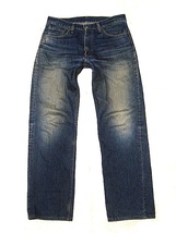 日本製 502 革パッチ w32 (85x76位) 美ヒゲ 縦落ち Levi's リーバイス_画像1