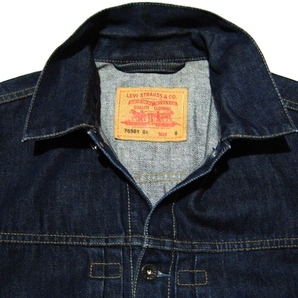 チュニジア製 70501 04 リーバイス S ヨーロッパ Levi's ジージャン デニムジャケット '90s ファースト ユーロ 濃紺 美USEDの画像2