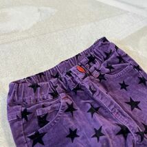 【ジャンクストア】紫×黒星柄　コーデュロイ　長ズボン　パンツ 110_画像2