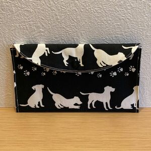 マルチケース　通帳ケース　ハンドメイド　北欧テイスト　dog 