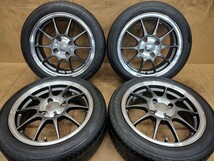 ENKEI IB-CONCEPT 14インチ 5.5J +41 PCD100 4H BSタイヤ【155/55R14】 エンケイ 軽量アルミホイール 14×5.5J 4穴 中古4本セット_画像1