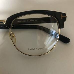 1000円スタートトムフォード TOM FORD HENRY ブラック ゴールド フレーム サングラス メガネ 眼鏡 51□20 145 TF5268の画像2