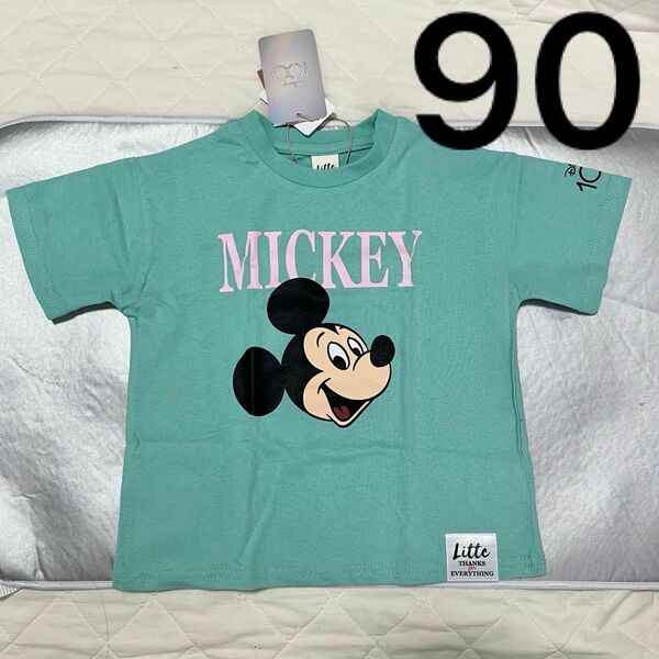 新品未使用タグ付き　90 リトシー　ミッキー　ディズニー　しまむら　Tシャツ　半袖Tシャツ