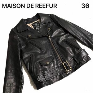 MAISON DE REEFUR　ライダースジャケット　ラムレザー　36　Sサイズ相当