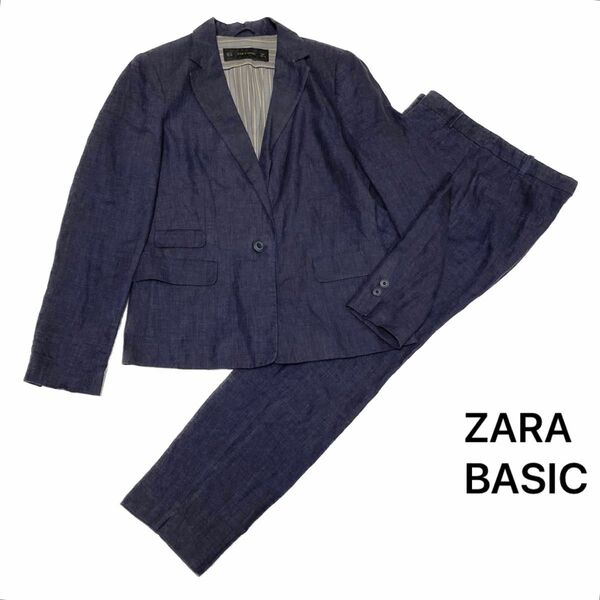 ZARA BASIC　セットアップ　パンツ　リネン　38　Mサイズ