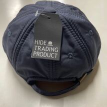 HIDE TRADING PRODUCT ヒデ トレーディング 帽子 キャップ ネイビー 紺色 未使用 レディース 浅め CAP 刺繍 ロゴ LOGO_画像4