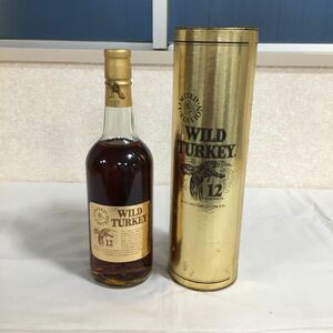 WILD TURKEY ワイルド ターキー 12年 ゴールドラベル バーボン ウイスキー 容量750ml 度数50.5% 未開栓 古酒 重量1176g 筒付き 4 シ 307