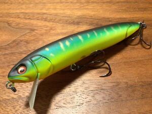 Y★超美品★Megabass メガバス DORUM 100 ドラム100「マットタイガー」HAND MADE ハンドメイド WOOD MINNOW ウッド ミノー