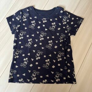 Tシャツ 半袖 子供服 キッズ ネイビー ミッキーマウス ミッキー