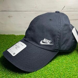 新品　お洒落　ゴルフキャップ　NIKE ワンポイントロゴ　CAP ブラック　