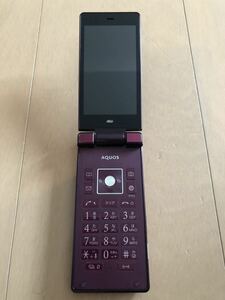 極美品 AQUOS K SHF32 ボルドー [シャープ SHARP KDDI au ガラホ ガラケー 携帯電話 本体 ケータイ スマホ 折りたたみ 子供 シニア向け]