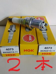 日本特殊陶業 NGK スパークプラグ Spark Plug ノーマルプラグ グリーンプラグ BKR6EYA-11 ( ターミナル一体形 ストックNO.4073 ) 2本セット