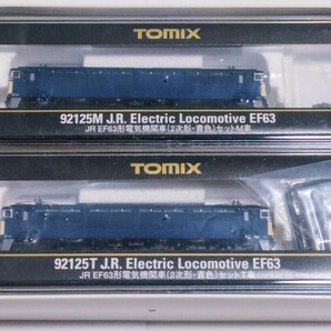 TOMIX トミックス 92125 JR EF63形電気機関車（2次形・青色）2両セット 未走行品 付属パーツインレター未使用 外箱傷み・色褪せ箇所ありの画像1