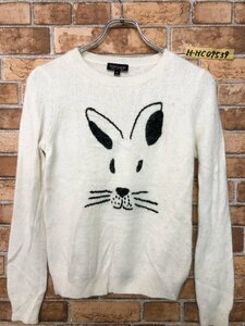 Topshop Top Shop Ladies Angola Mixed Ladies Rabbit Emelcodery Trint Sweater EUR36 Черно -белый нейлон EUR36 и т. Д.