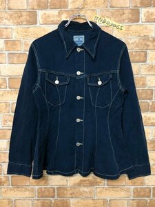 Wrangler Wrangler lady's soft Denim flair jacket made in Japan navy blue cotton rayon 
