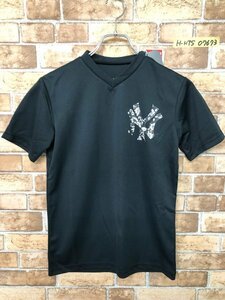 タグ付き新品！MAJESTIC マジェスティック キッズ NYヤンキース ドライ ロゴプリント 半袖Tシャツ 150 黒 ポリエステル